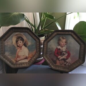 Vintage 1960’s Sunshine Biscuit Tin Tops Octagonal Portrait Wall Art Decot